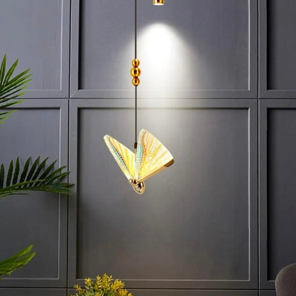 STODE® Home Decorative Butterfly Paradise Hanging Pendant Light – Inbuilt LED Chip - Bedroom & Living Room Décor (Pack of 1)