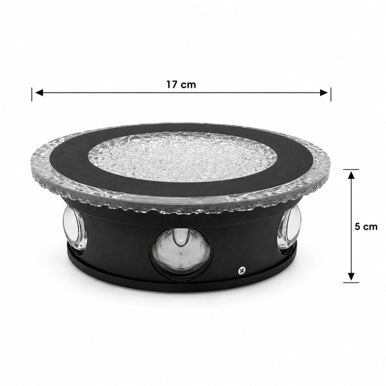 STODE® 12W Round 6-Way LED Wall Light – 6×2W Warm White, Premium Glass & Aluminum Build, IP65 Waterproof Decorative Indoor & Outdoor Wall Lamp for Bedroom, Living Room, Balcony & Home (Pack of 1)