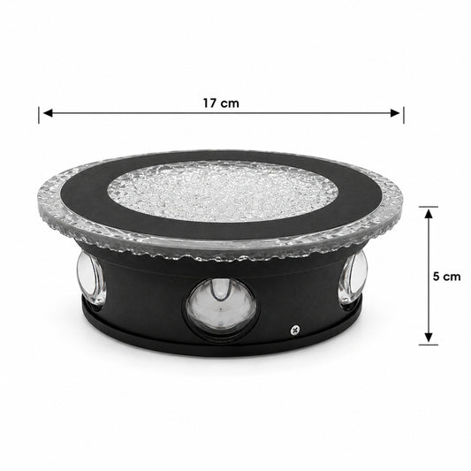 STODE® 12W Round 6-Way LED Wall Light – 6×2W Warm White, Premium Glass & Aluminum Build, IP65 Waterproof Decorative Indoor & Outdoor Wall Lamp for Bedroom, Living Room, Balcony & Home (Pack of 1)