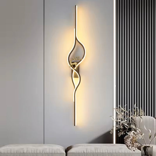STODE® Modern Curved LED Wall Light – Up & Down Indoor Wall Sconce with 3 Color Modes (3000K/4000K/6000K) for Bedroom, Living Room, Hallway & Staircase (Pack of 1)
