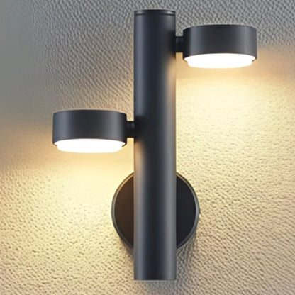 STODE® 18W LED Modern Black Outdoor Wall Light | Waterproof 3-Light Source Fixture - Warm White (Pack of 1)
