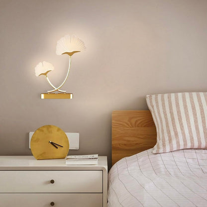 STODE® Modern Ginkgo Leaf LED Wall Sconce, 18W Acrylic Wall Light, Decorative Indoor Wall Lamp for Bedroom, Living Room & Bedside, Warm White (Pack of 1)