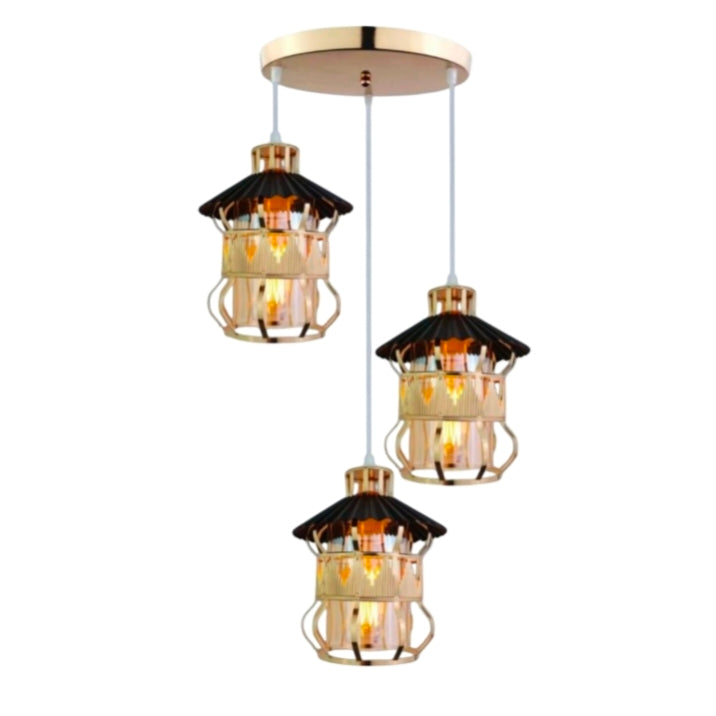 STODE® 3-Light Hut-Shaped Pendant Cluster - Modern Hanging Light for Home Decoration & Décor