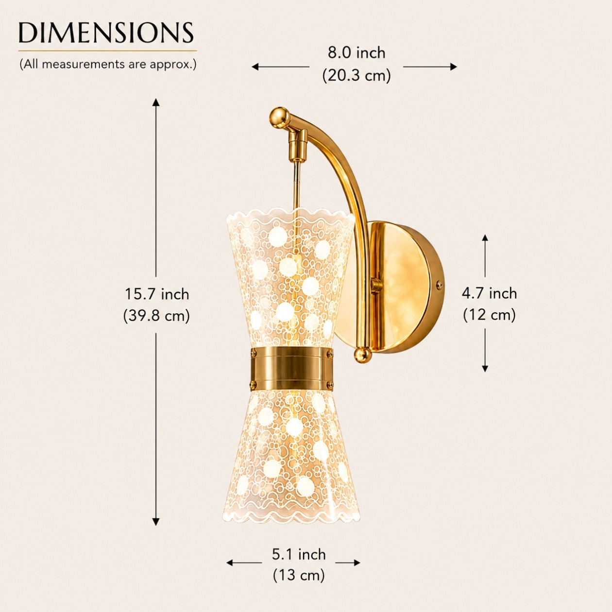 STODE® Gold 10W LED Pendant Wall Lamp – Modern Up & Down with 3 Color Changing Light for Dining Room & Home Décor (Pack of 1)