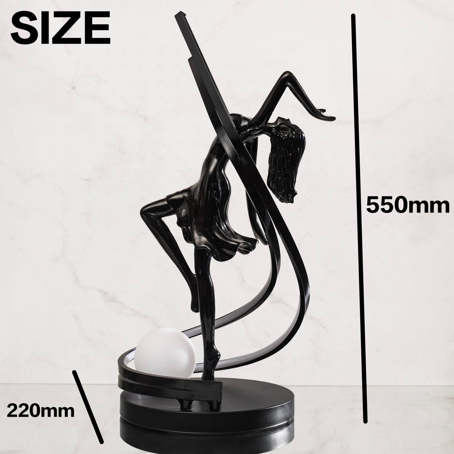 STODE® Dancing Girl Décor Lamp | Elegant Humanoid Sculpture Table Light for Home Aesthetics