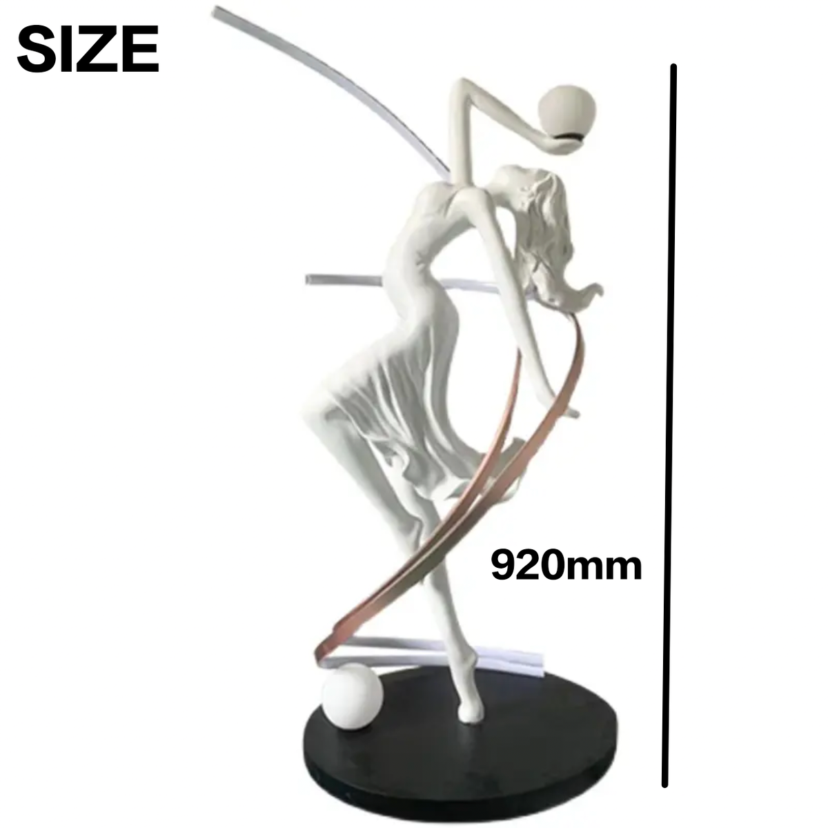 Stode STODE® Dancing Lady Floor Lamp - Humanoid Sculpture Design in Black ...