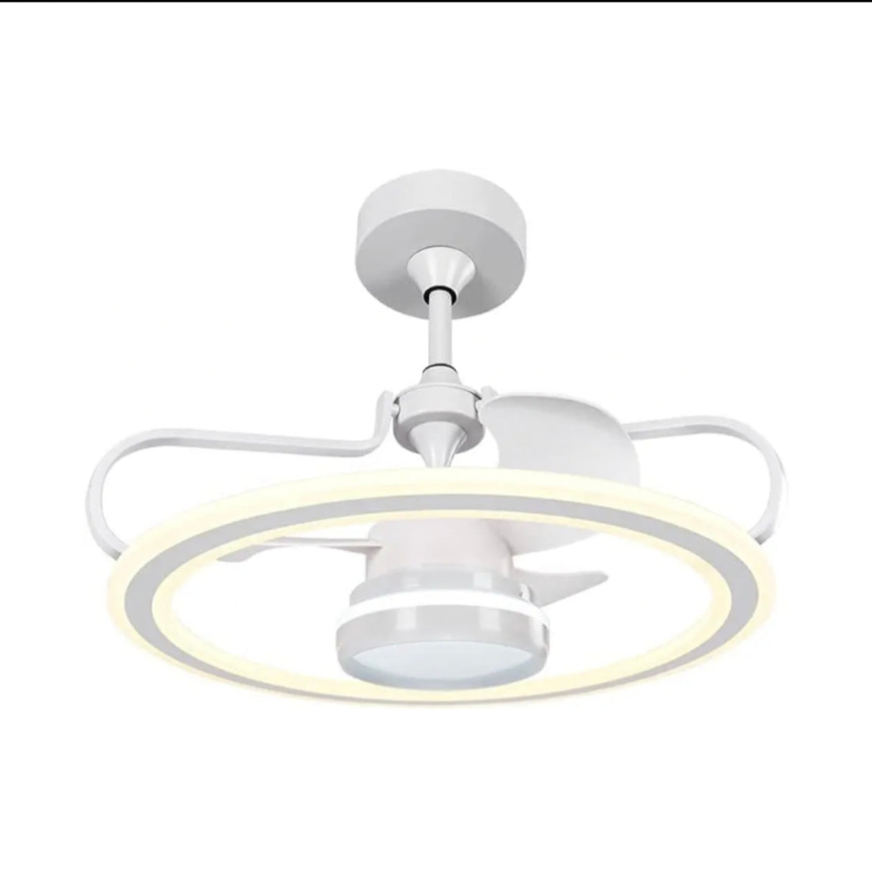 STODE® Modern Indoor 52inch Ceiling Fan with LED Light & Remote | Acrylic Lampshade Chandelier Fan for Bedroom & Living Room Décor