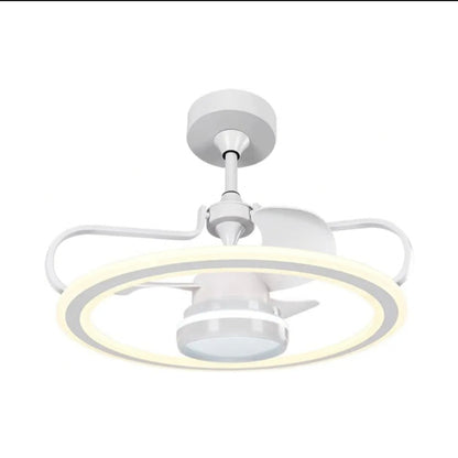 STODE® Modern Indoor 52inch Ceiling Fan with LED Light & Remote | Acrylic Lampshade Chandelier Fan for Bedroom & Living Room Décor