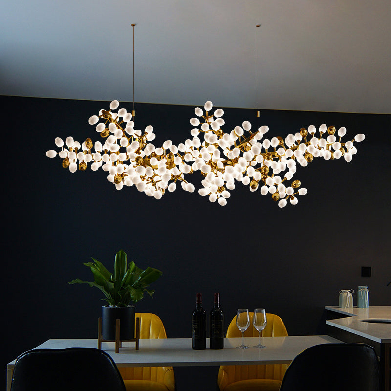 STODE® Modern Luxury Crystal Chandelier – Hanging Grapes Design - 3 Color Changing Ceiling Light