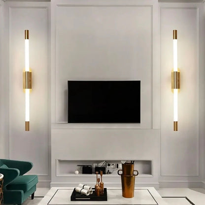 STODE® 600MM Modern Gold LED Wall Light – Rotatable Linear Strip Wall Lamp for Bathroom, Bedroom, Hallway & Vanity (Pack of 1)