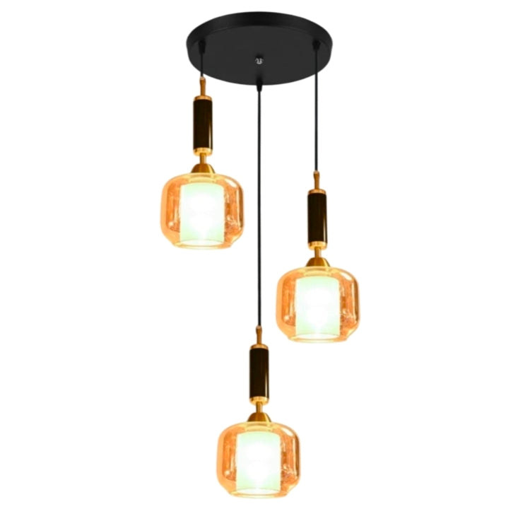 STODE® 3-Light Round Pendant Chandelier - Modern Ceiling Light for Home Décor & Living Spaces