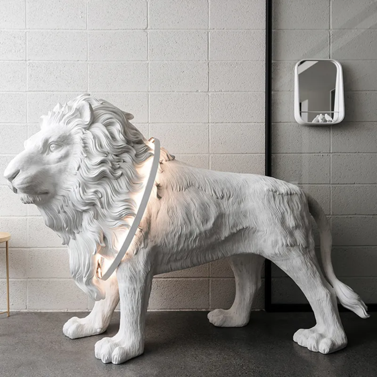 STODE® Lion Sculpture Floor Lamp - Modern Humanoid Design with Warm White Light