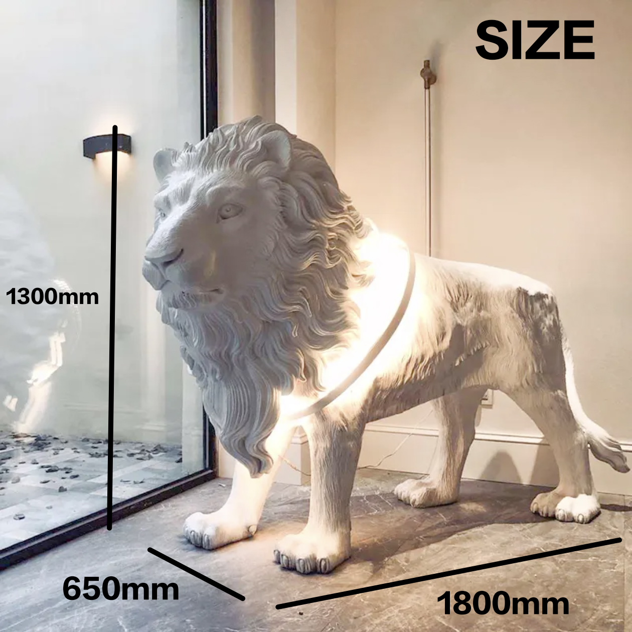 STODE® Lion Sculpture Floor Lamp - Modern Humanoid Design with Warm White Light