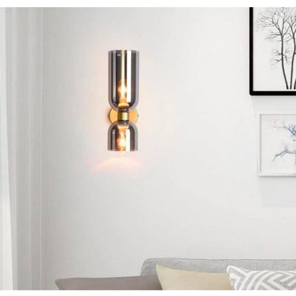 STODE® Double Glass Up-Down LED Wall Lamp – Gold Finish Lighting Fixture | Warm White for Living Room, Bedroom & Home Décor