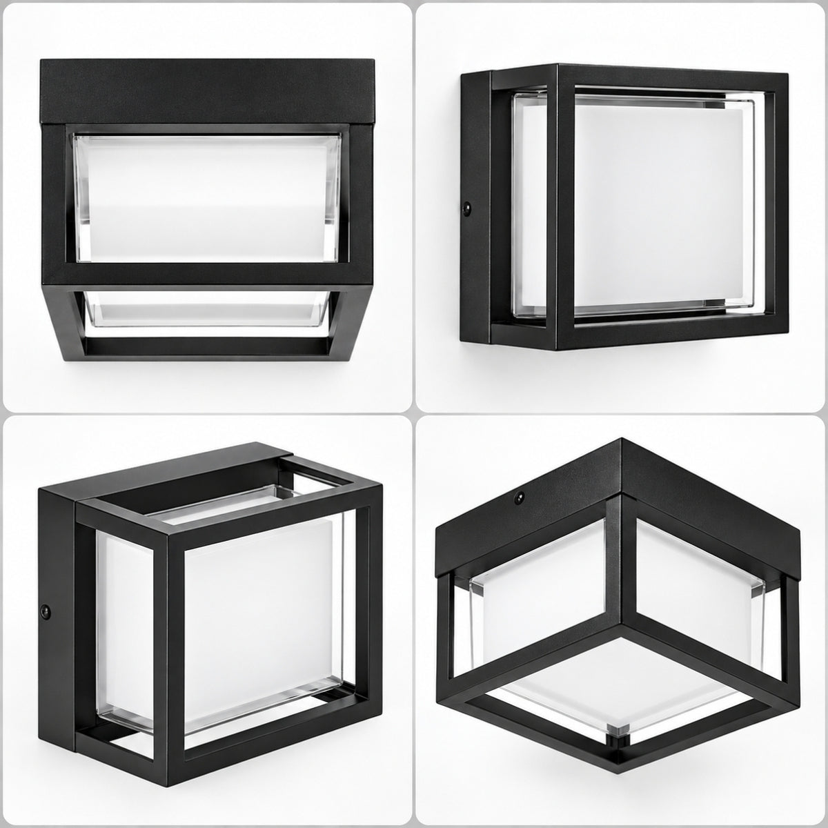 STODE® DICE 6W IP65 Waterproof Metal Wall Lamp – Outdoor/Indoor LED Wall Light with PC Cover for Home Entrance, Balcony, Garden & Exterior Lighting - Warm White (Pack of 1)