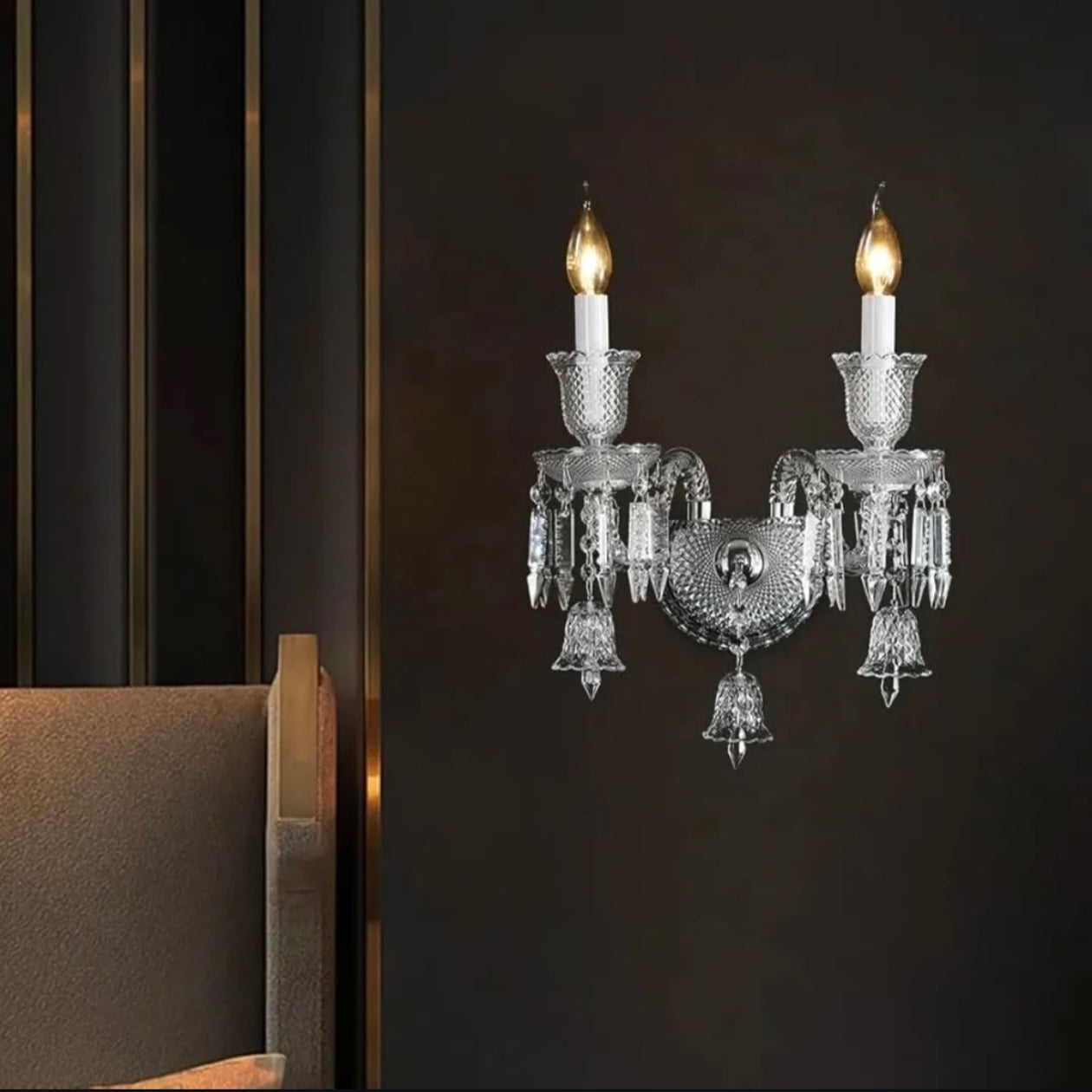 STODE® Italian Glass Wall Light - Electroplated Black & White Options - Warm White