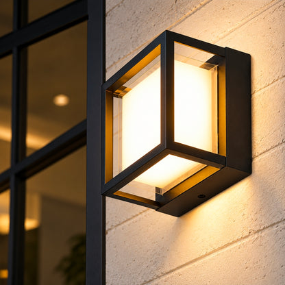 STODE® DICE 6W IP65 Waterproof Metal Wall Lamp – Outdoor/Indoor LED Wall Light with PC Cover for Home Entrance, Balcony, Garden & Exterior Lighting - Warm White (Pack of 1)