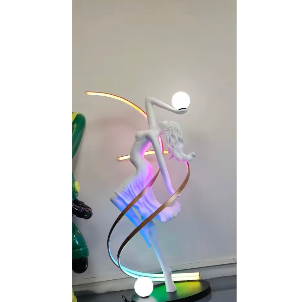 STODE® Humanoid Art Sculpture Floor Lamp | Creative RGB Color-Changing Light with Remote Control