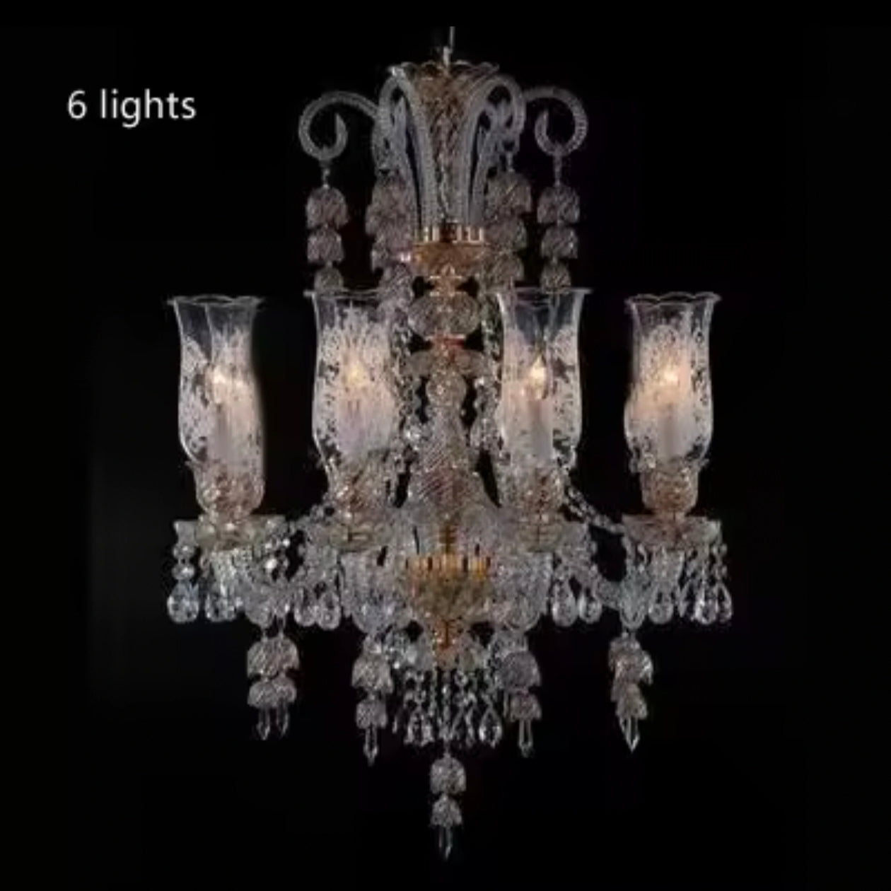 STODE® Modern LED Crystal Chandelier – Long Glass Fixture Lamp - Warm White Candle Light for Living Room, Bedroom & Restaurant