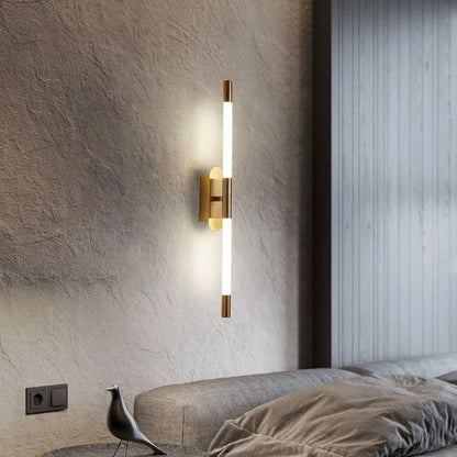 STODE® 600MM Modern Gold LED Wall Light – Rotatable Linear Strip Wall Lamp for Bathroom, Bedroom, Hallway & Vanity (Pack of 1)