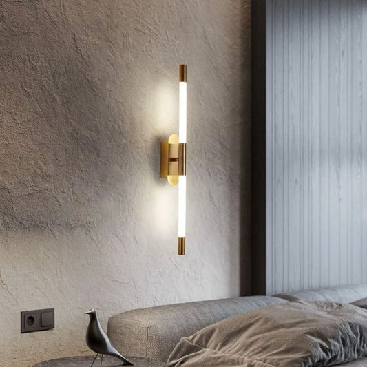 STODE® 600MM Modern Gold LED Wall Light – Rotatable Linear Strip Wall Lamp for Bathroom, Bedroom, Hallway & Vanity (Pack of 1)