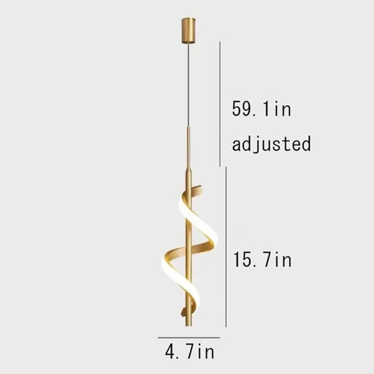STODE® Modern LED Pendant Light - Three Color Changing - Minimalist Gold & White Hanging Lamp for Bedroom, Bedside, Living Room & Study Décor (Pack Of 1)