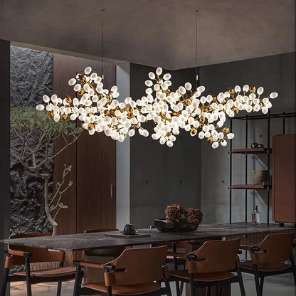 STODE® Modern Luxury Crystal Chandelier – Hanging Grapes Design - 3 Color Changing Ceiling Light