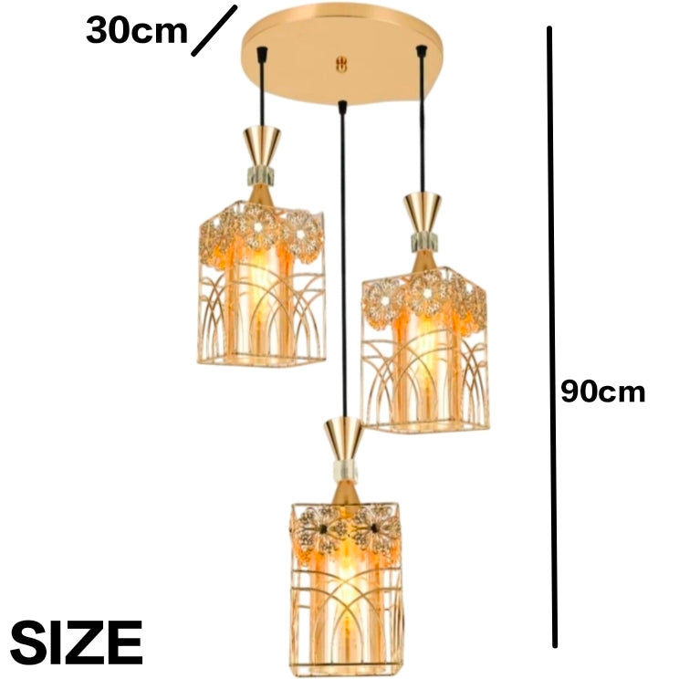 STODE® 3-Light Cube Pendant Chandelier - Modern Ceiling Light for Stylish Home Décor