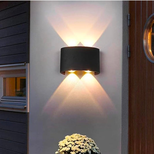 STODE® Aluminum LED Wall Lights for Outdoor/Indoor Use - IP65 Waterproof - Warm White (Pack of 1)