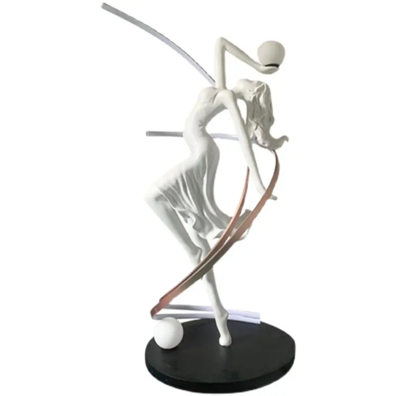 STODE® Dancing Lady Floor Lamp - Humanoid Sculpture Design in Black & White Options