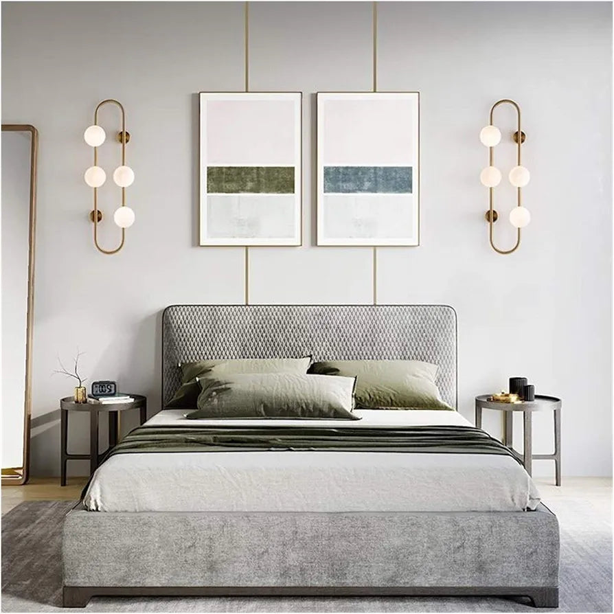 STODE® Nordic Creative LED Wall Lamp – Gold Finish with Natural White Light | Stylish Bedside & Living Room Wall Light
