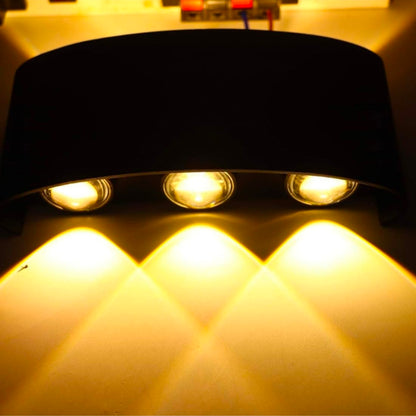 STODE® Aluminum LED Wall Lights for Outdoor/Indoor Use - IP65 Waterproof - Warm White (Pack of 1)