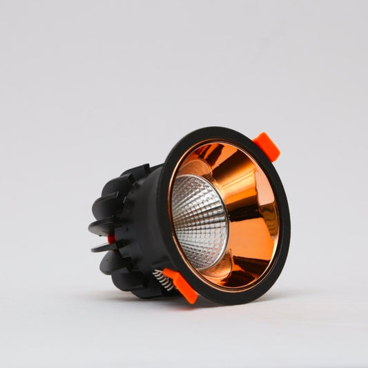 STODE® 12W LED COB Spot Focus Down Ceiling Light – Black Body with Rose Gold Trim, 3000K Warm White (Pack of 1)