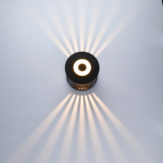 STODE® Modern Rotating Black LED Wall Light - 6W 3000K Bivolt IP65 - Waterproof Outdoor & Indoor Wall Lamp (Pack of 1)