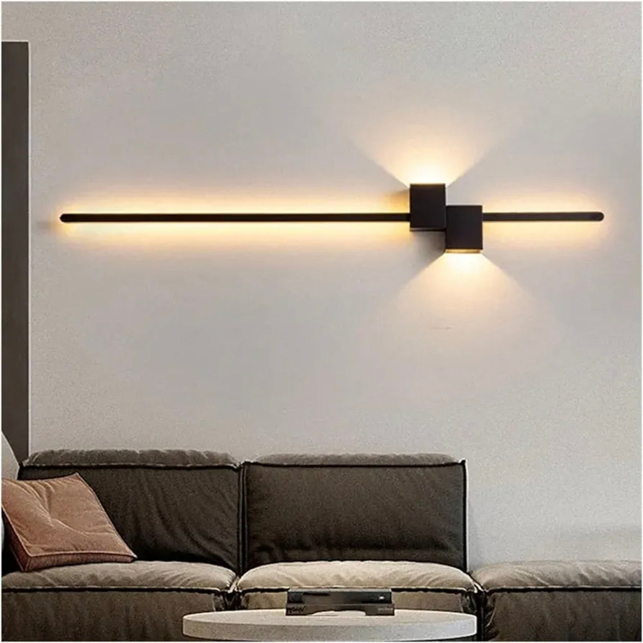 STODE® Modern Black LED Wall Light 600mm - Long Indoor Wall Light Fixture for Living Room, Bedroom & Hallway (Pack of 1)