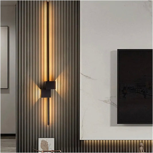 STODE® Modern Black LED Wall Light 600mm - Long Indoor Wall Light Fixture for Living Room, Bedroom & Hallway (Pack of 1)