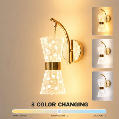 STODE® Gold 10W LED Pendant Wall Lamp – Modern Up & Down with 3 Color Changing Light for Dining Room & Home Décor (Pack of 1)
