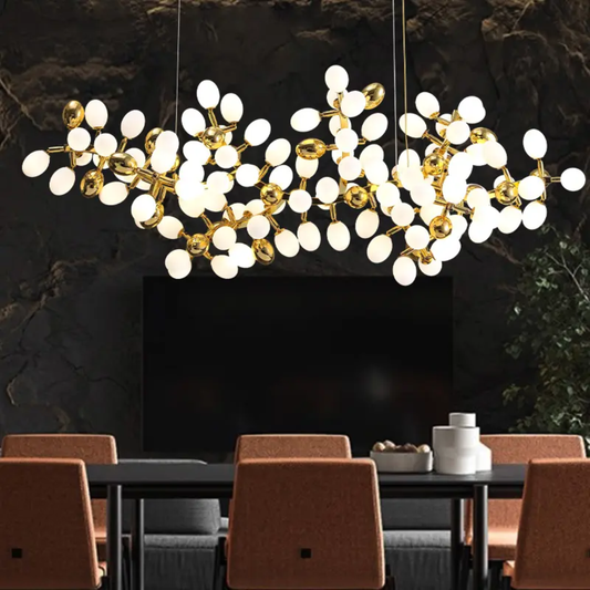 STODE® Modern Luxury Crystal Chandelier – Hanging Grapes Design - 3 Color Changing Ceiling Light