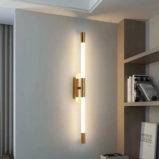 STODE® 600MM Modern Gold LED Wall Light – Rotatable Linear Strip Wall Lamp for Bathroom, Bedroom, Hallway & Vanity (Pack of 1)