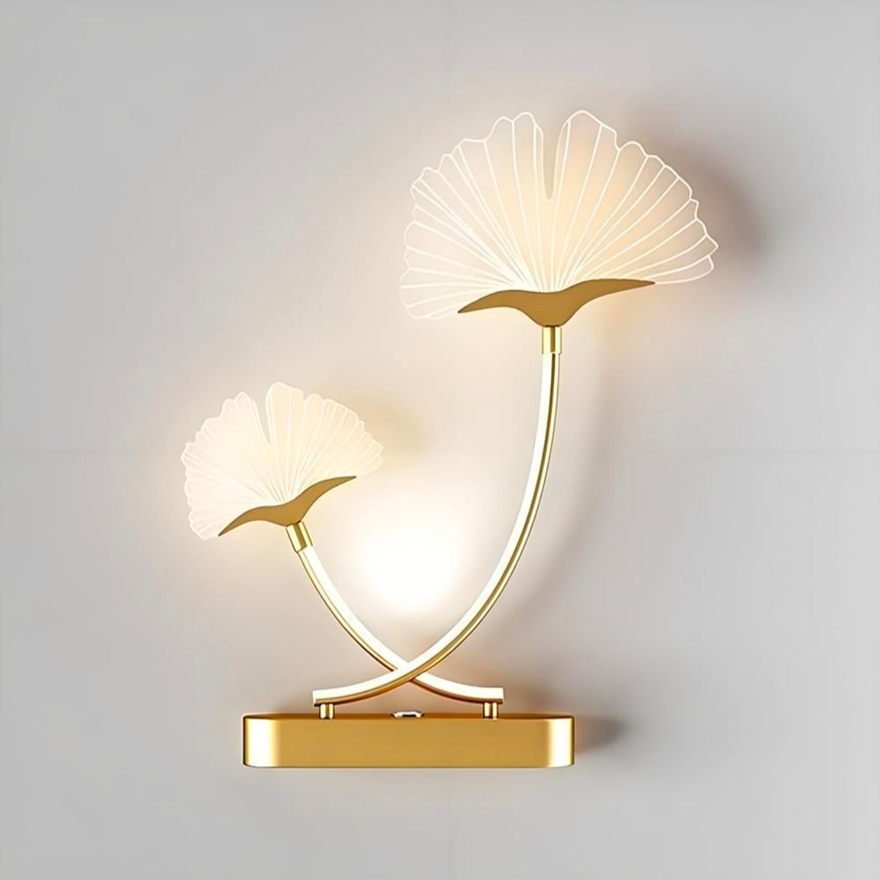 STODE® Modern Ginkgo Leaf LED Wall Sconce, 18W Acrylic Wall Light, Decorative Indoor Wall Lamp for Bedroom, Living Room & Bedside, Warm White (Pack of 1)