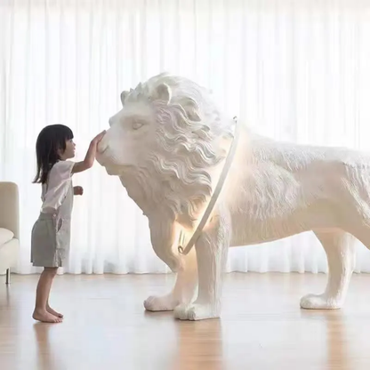 STODE® Lion Sculpture Floor Lamp - Modern Humanoid Design with Warm White Light